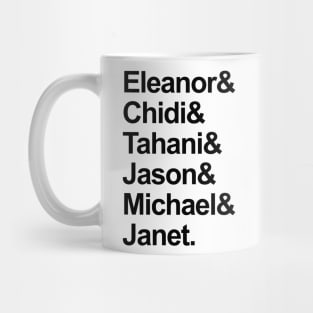 The Good Place Characters List Mug